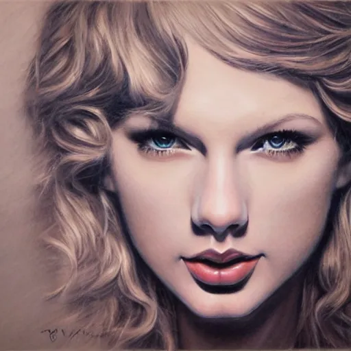 Prompt: pencil art, detailed portrait of taylor swift, intricate,, oil painting, by yoshitaka amano, cinematic lighting