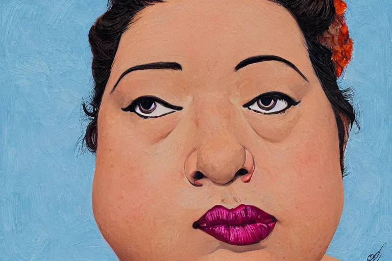 Prompt: detailed portrait of a chubby queen | Steven Belledin