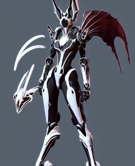 Image similar to exquisite cinematic full body shot of a beautiful saryn prime warframe, that's a beautiful stunning anthropomorphic robot female dragon with metal cat ears, cute elegant pose, robot cat paws for feet, thick warframe legs, detailed arms, sharp claws, streamlined white armor, long elegant tail, two arms, two legs, long tail, detailed warframe fanart, destiny fanart, macro art, dragon art, furry art, realistic digital art, warframe art, Destiny art, furaffinity, DeviantArt, artstation, 3D realistic, 8k HD, octane render