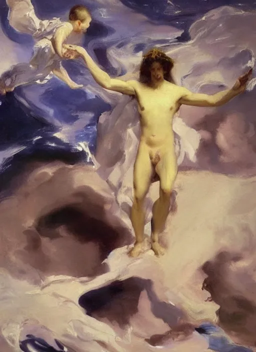 Image similar to a painting so beautiful and universally loved it creates peace on earth, profound epiphany, trending on artstation, by john singer sargent