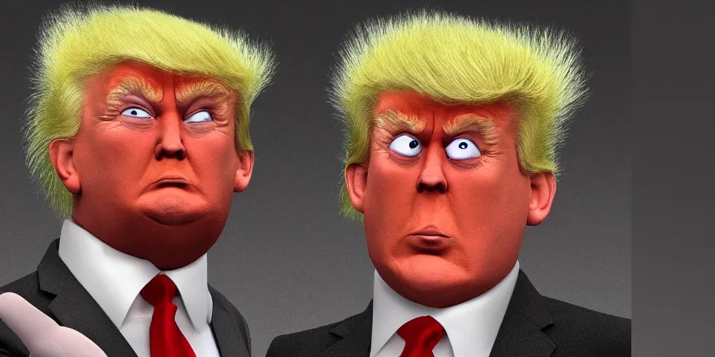 Prompt: Trump as Norwegian troll doll, hyperrealistic, character design