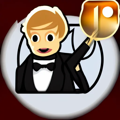 Image similar to newt in a tuxedo, character icon