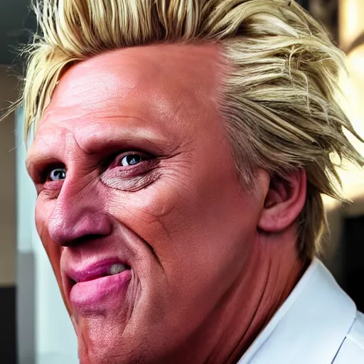 Image similar to hyperrealistic mixed media image of gary busey, stunning 3 d render inspired art by xiang duan and thomas eakes and greg rutkowski, perfect facial symmetry, hyper realistic texture, realistic, highly detailed attributes and atmosphere, dim volumetric cinematic lighting, 8 k octane detailed render, post - processing, masterpiece,