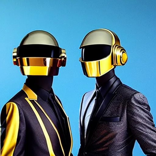 Image similar to daft punk helmets, pixar