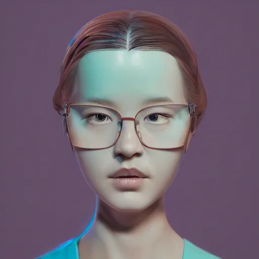 Prompt: abstract 3d female portrait age five by james jean and Jason Chan, rendering, redshift, octane