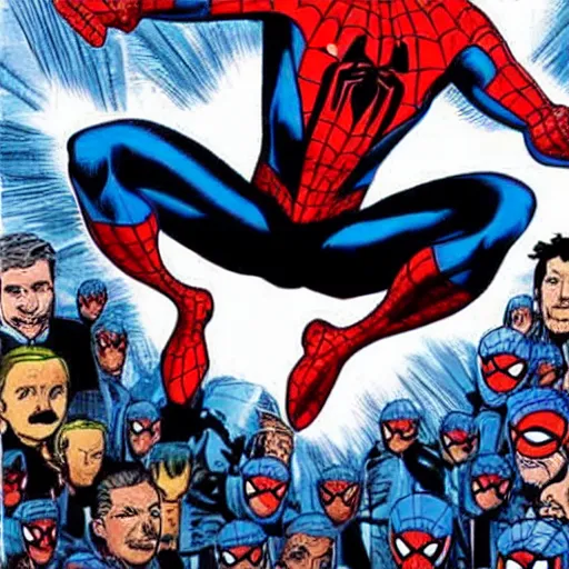 Image similar to stan lee is spiderman