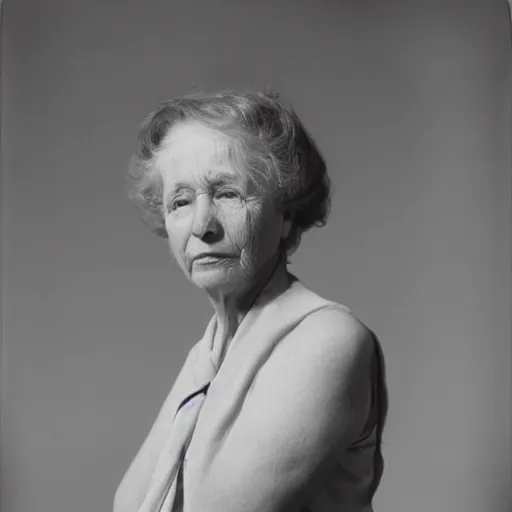 Prompt: photograph of a woman by robert adams