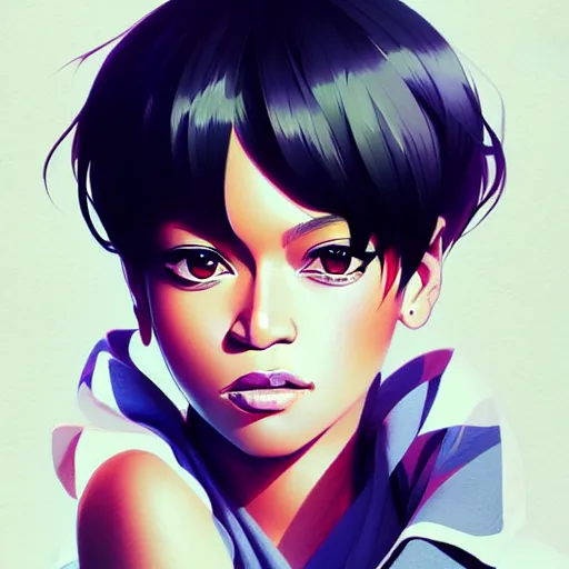 Image similar to beyonce, portrait shinkai makoto studio ghibli studio key hideaki anno sakimichan stanley artgerm lau rossdraws james jean marc simonetti elegant highly detailed digital painting artstation pixiv