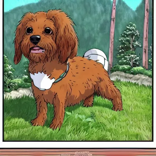 Prompt: funny dog with ghibli style