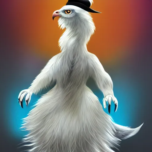 Image similar to digital painting of an elegant but deadly chicogriff, griffin chicogriff hybrid monster