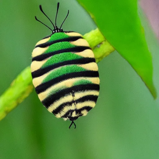 Image similar to eastern swallowtail caterpillar, green fat caterpillar cute