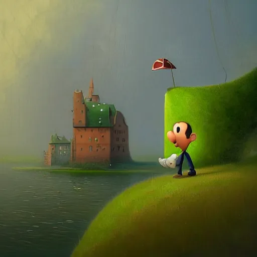 Prompt: Luigi, artwork by Gediminas Pranckevicius,