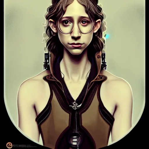 Image similar to in the style of pedro campos, artgerm, beautiful taissa farmiga, steampunk, elegant pose, middle shot waist up, symmetrical face symmetrical eyes, cinematic lighting, detailed realistic eyes, short neck, insanely detailed and intricate elegant