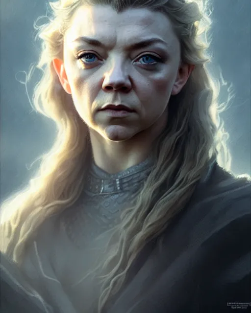 Image similar to natalie dormer, character portrait, portrait, close up, concept art, intricate details, highly detailed by greg rutkowski, michael whelan