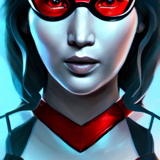 Image similar to Jennifer Lawrence as spiderwoman, intricate, highly detailed, digital painting, artstation, concept art, smooth, sharp focus, illustration, Unreal Engine 5, 8K, artgerm, rutkowski, mucha