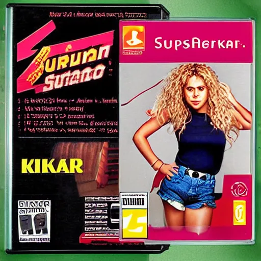 Prompt: shakira super nintendo entertainment system style