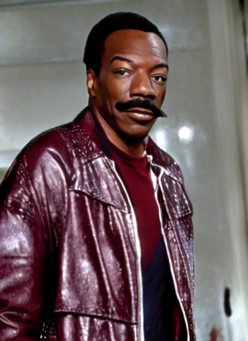 Prompt: Eddie Murphy in Back to the future movie