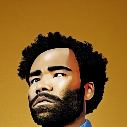 Prompt: donald glover, portrait, very detailed