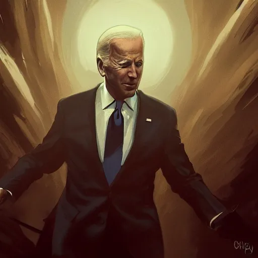 Image similar to joe biden being extremly scary, dramatic lighting, cinematic, establishing shot, extremly high detail, photorealistic, cinematic lighting, artstation, style by James Gurney