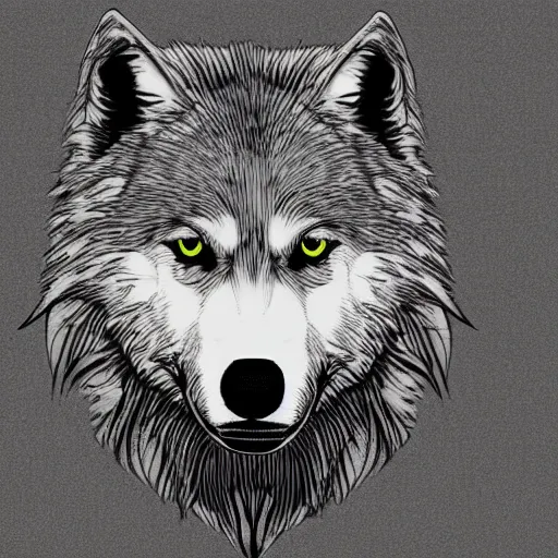 Prompt: wolf template base, line art, simple, no color, high quality, HD, 8K