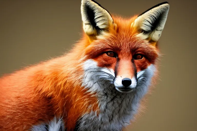 Prompt: mysterious fox portrait