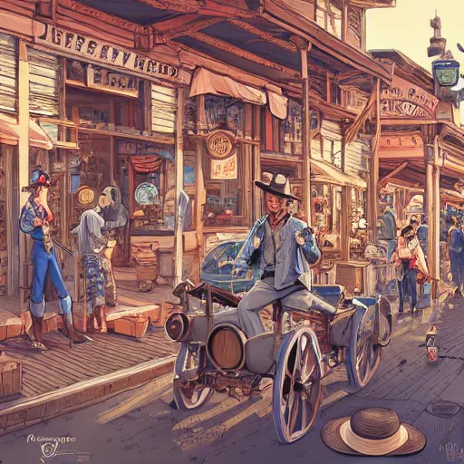 Image similar to old western town, extremely detailed, sharp focus, wide view, full body shot, smooth, digital illustration, by james jean, by rossdraws, frank franzzeta, sakimichan