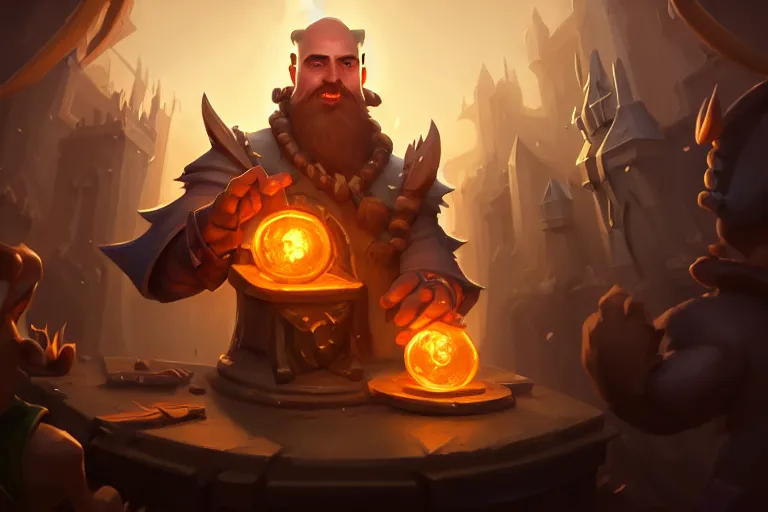 Prompt: amazing masterclass symmetrical portrait of bob from runescape, hearthstone splash art, deiv calviz, splash art, natural light, elegant, intricate, fantasy, atmospheric lighting, by greg rutkowski, hearthstone splash art, hd wallpaper, ultra high details, cinematic composition, professional unique master piece