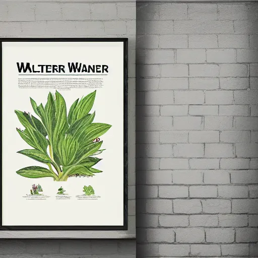 Image similar to walter white botanical poster