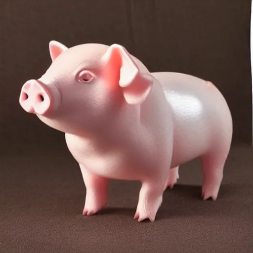 Prompt: real baby pig with led skin