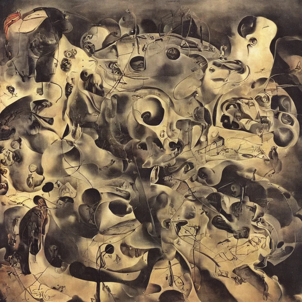 Image similar to the internet, by dali