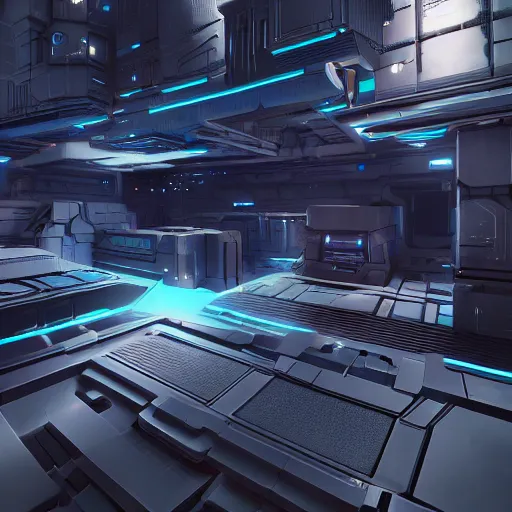 Prompt: a sci - fi concept art, a computer rendering by beeple, polycount contest winner, cubo - futurism, octane render, greeble, rendered in unreal engine