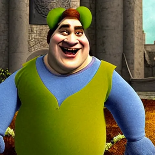 Prompt: A still of Danny De Vito in Shrek (2001)