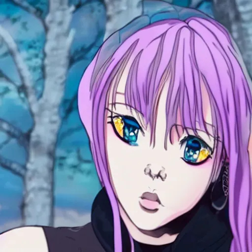 Prompt: Billie Eilish as A Japan anime 4k detail