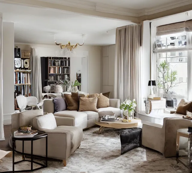 Image similar to apartment designed by nate berkus, muted neutral colors