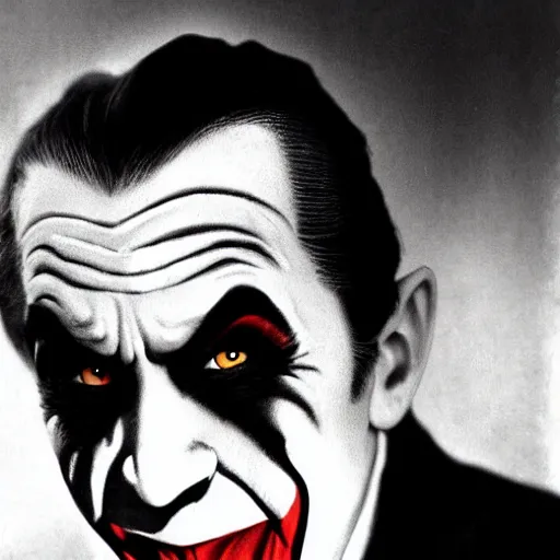 Prompt: Bela Lugosi as the joker