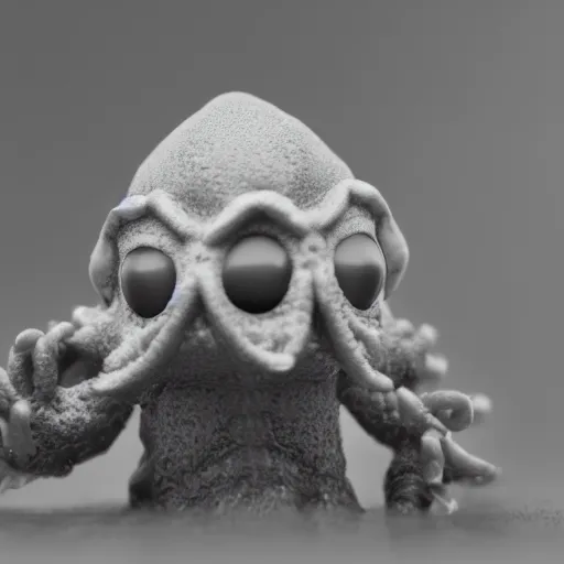 Image similar to baby cthulhu, macro photograph with shallow dof, electron microscope