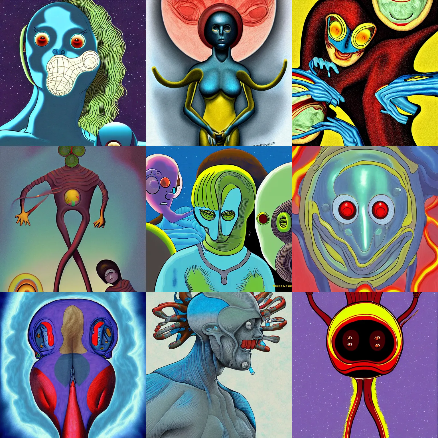 Prompt: digital painting in the style of fantastic planet
