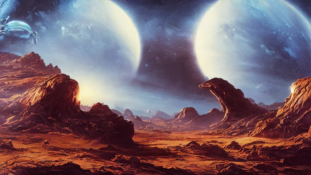 Image similar to alien planet by arthur haas, cinematic matte painting