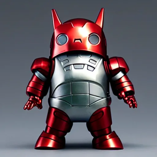 Prompt: Totoro as iron man, product photo