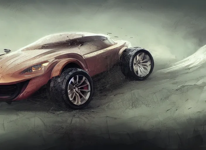 Image similar to a beautiful concept design of an old car converted into offroad sport. car design by cory loftis, fenghua zhong, ryohei hase, ismail inceoglu and ruan jia, henrik fisker and bruce kaiser and scott robertson and dmitry mazurkevich and doruk erdem and jon sibal, volumetric light.