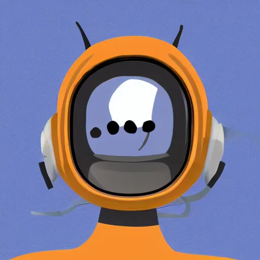 Prompt: an ant wearing an astronaut helmet on an airplane in the style of a cartoon