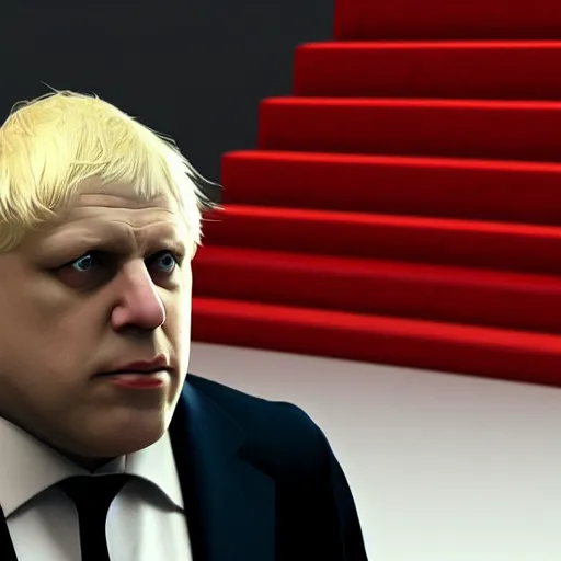 Image similar to Boris Johnson as Wilson Fisk, octane render, hyperrealistic