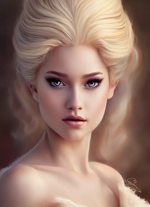 Image similar to photo of a gorgeous young woman swan princess in the style of stefan kostic, realistic, sharp focus, 8 k high definition, insanely detailed, intricate, elegant, art by stanley lau and artgerm