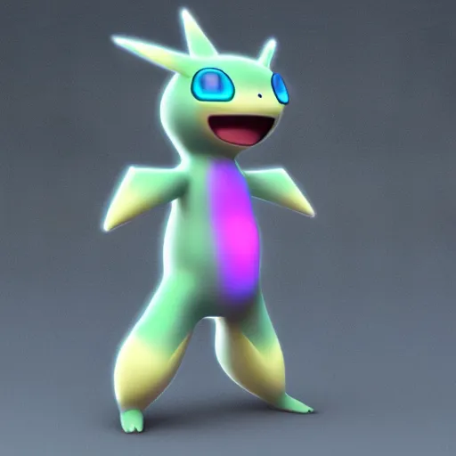 Image similar to 3 d render of an electric type pokemon