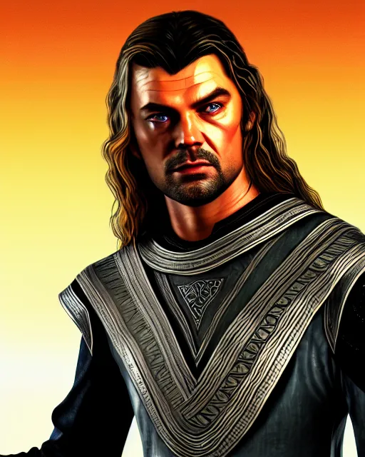 Image similar to eomer from Lord of the rings in GTA V, Cover art by Stephen Bliss, boxart, loading screen, 8K resolution