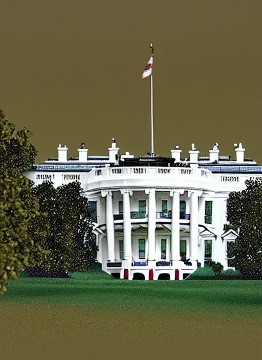 Prompt: White House, tilt shift