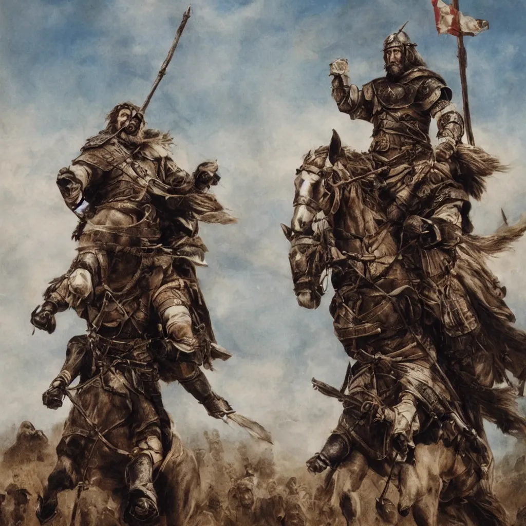 Image similar to william wallace on horse, 4 k