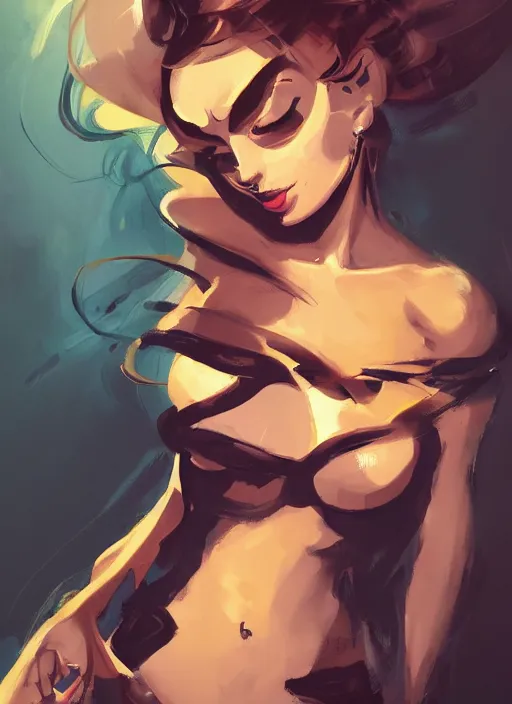 Image similar to a portrait of a lady by greg tocchini