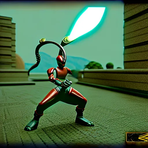 Image similar to boomerang kuwanger, very detailed, unreal engine, psx graphics, 3 5 mm still photo