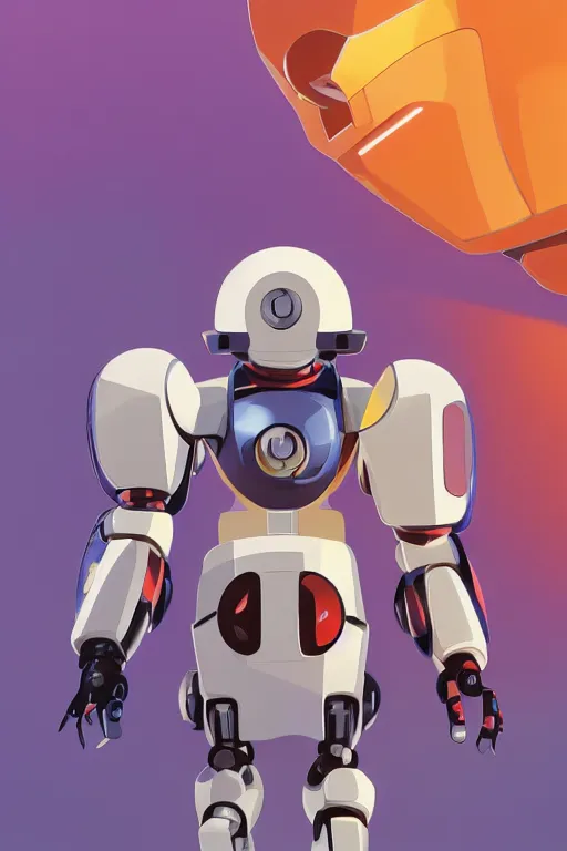 Image similar to metabots medabots medarotto medarot robot minimalist comics helmet mask neon cybereye, behance hd by jesper ejsing, by rhads, makoto shinkai and lois van baarle, ilya kuvshinov, rossdraws global illumination ray tracing hdr radiating a glowing aura